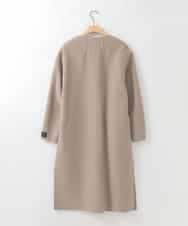 ZMUCE20430 al'aise modulation(アレーズモジュレーション) サイドスリットノーカラーコート ベージュ