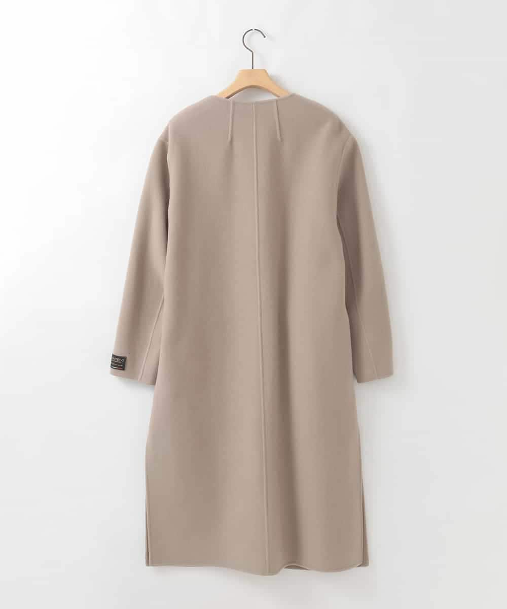 ZMUCE20430 al'aise modulation(アレーズモジュレーション) サイドスリットノーカラーコート ベージュ