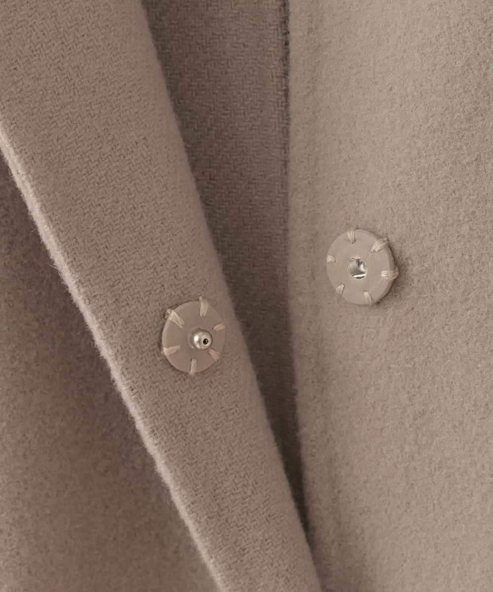 ZMUCE20430 al'aise modulation(アレーズモジュレーション) サイドスリットノーカラーコート ベージュ