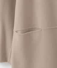 ZMUCE20430 al'aise modulation(アレーズモジュレーション) サイドスリットノーカラーコート ベージュ