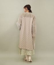 ZMUCE21280 al'aise modulation(アレーズモジュレーション) ファーキルティングフードコート ベージュ