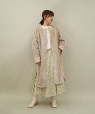 ZMUCE21280 al'aise modulation(アレーズモジュレーション) ファーキルティングフードコート ベージュ