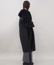 ZMUCE21280 al'aise modulation(アレーズモジュレーション) ファーキルティングフードコート ブラック