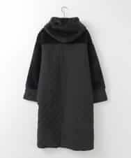 ZMUCE21280 al'aise modulation(アレーズモジュレーション) ファーキルティングフードコート ブラック