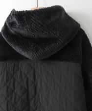 ZMUCE21280 al'aise modulation(アレーズモジュレーション) ファーキルティングフードコート ブラック