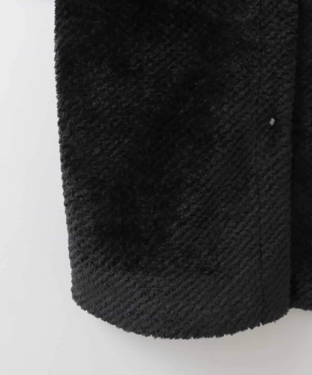 ZMUCE21280 al'aise modulation(アレーズモジュレーション) ファーキルティングフードコート ブラック