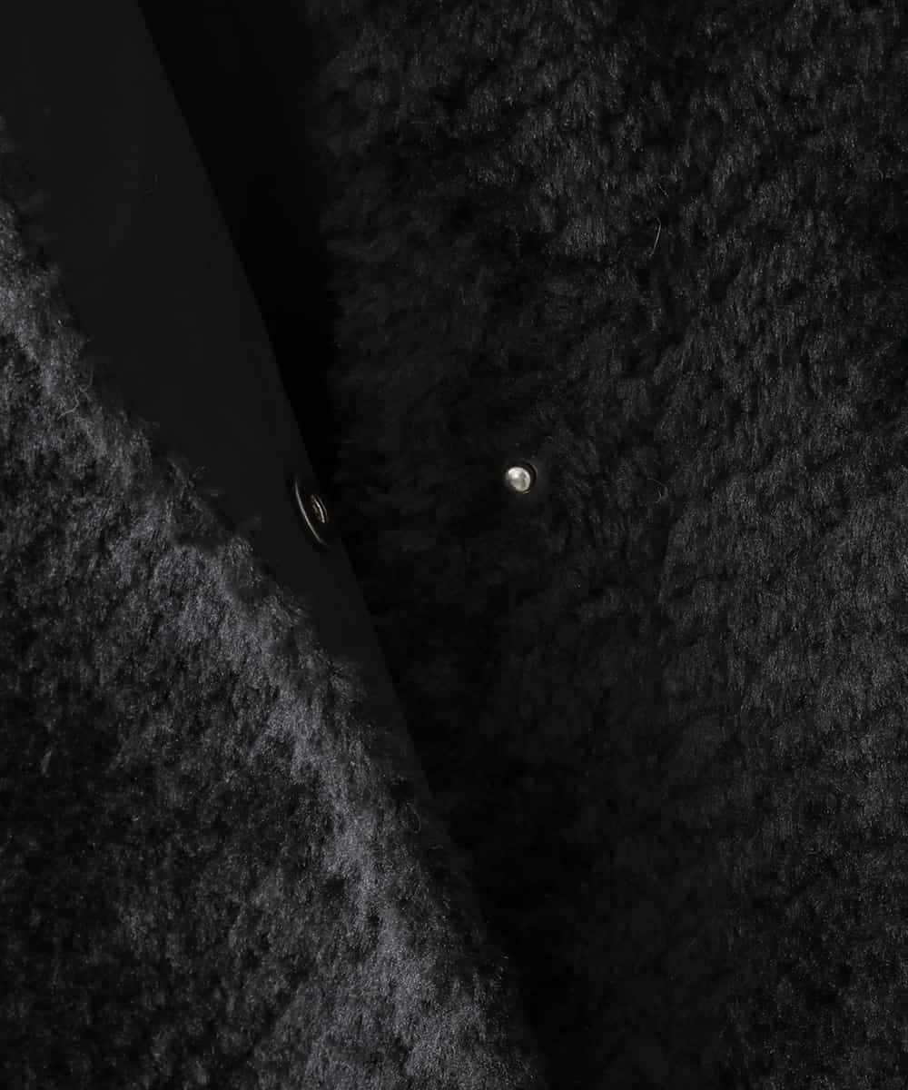 ZMUCE21280 al'aise modulation(アレーズモジュレーション) ファーキルティングフードコート ブラック