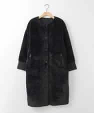 ZMUCE21280 al'aise modulation(アレーズモジュレーション) ファーキルティングフードコート ブラック