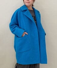 ZMUCE24360 al'aise modulation(アレーズモジュレーション) BIGポケットオーバーシルエットコート ライトブルー