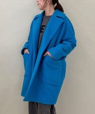 ZMUCE24360 al'aise modulation(アレーズモジュレーション) BIGポケットオーバーシルエットコート ライトブルー