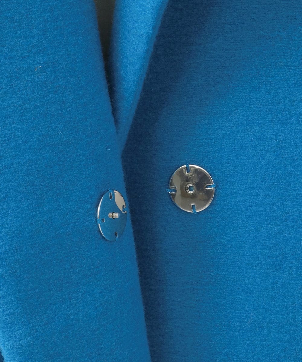 ZMUCE24360 al'aise modulation(アレーズモジュレーション) BIGポケットオーバーシルエットコート ライトブルー