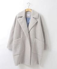 ZMUCE24360 al'aise modulation(アレーズモジュレーション) BIGポケットオーバーシルエットコート ホワイト