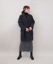 ZMUCE24360 al'aise modulation(アレーズモジュレーション) BIGポケットオーバーシルエットコート ブラック