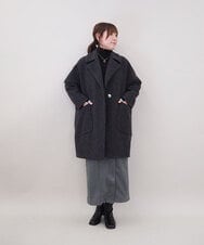 ZMUCE24360 al'aise modulation(アレーズモジュレーション) BIGポケットオーバーシルエットコート ブラック