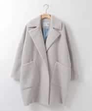 ZMUCE24360 al'aise modulation(アレーズモジュレーション) BIGポケットオーバーシルエットコート ホワイト