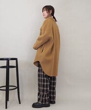 ZMUCE25310 al'aise modulation(アレーズモジュレーション) ウールブレンドシャツコート ベージュ