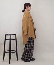 ZMUCE25310 al'aise modulation(アレーズモジュレーション) ウールブレンドシャツコート ベージュ