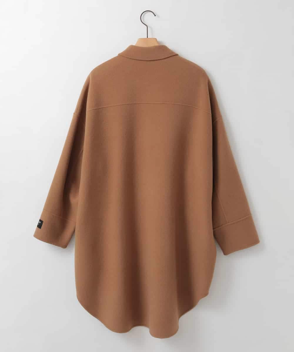 ZMUCE25310 al'aise modulation(アレーズモジュレーション) ウールブレンドシャツコート ベージュ