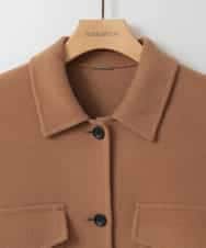 ZMUCE25310 al'aise modulation(アレーズモジュレーション) ウールブレンドシャツコート ベージュ