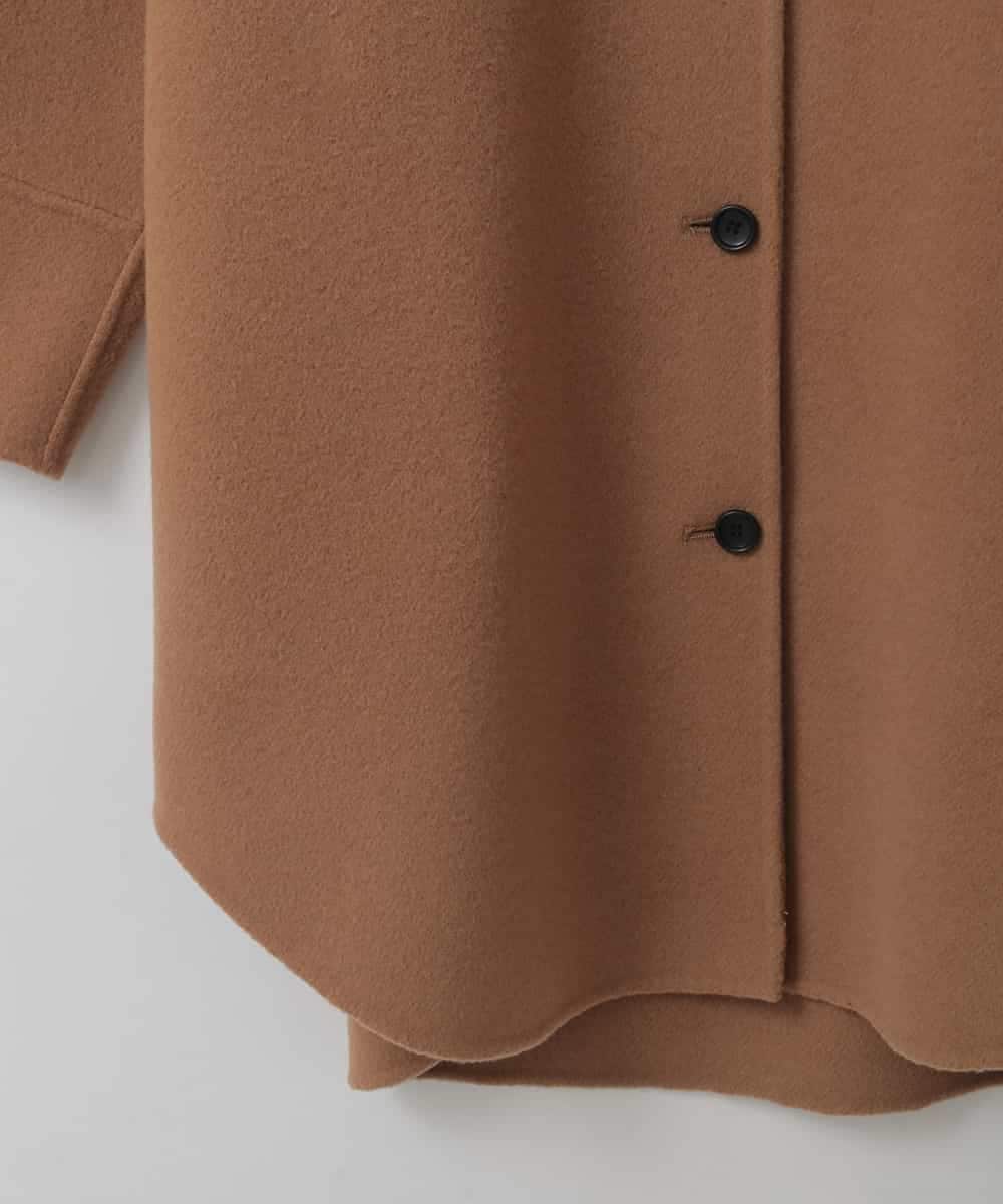 ZMUCE25310 al'aise modulation(アレーズモジュレーション) ウールブレンドシャツコート ベージュ