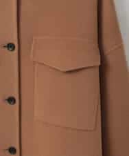 ZMUCE25310 al'aise modulation(アレーズモジュレーション) ウールブレンドシャツコート ベージュ