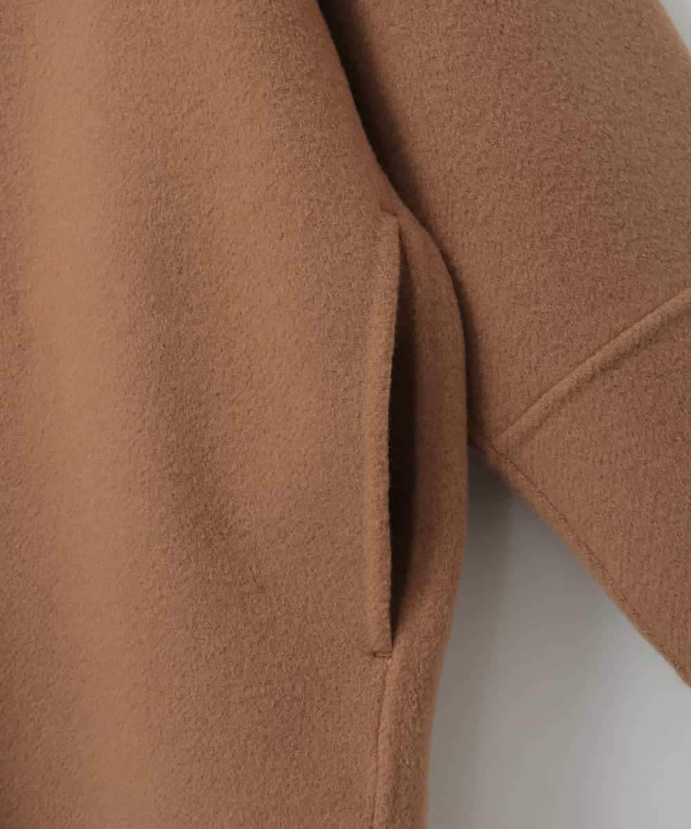 ZMUCE25310 al'aise modulation(アレーズモジュレーション) ウールブレンドシャツコート ベージュ