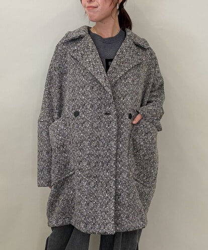 ZMUCE26290 al'aise modulation 裏起毛コクーンシルエットコート