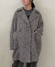 ZMUCE26290 al'aise modulation(アレーズモジュレーション) 裏起毛コクーンシルエットコート ブラウン