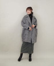 ZMUCE26290 al'aise modulation(アレーズモジュレーション) 裏起毛コクーンシルエットコート ブラック