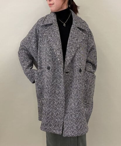 ZMUCE26290 al'aise modulation 裏起毛コクーンシルエットコート