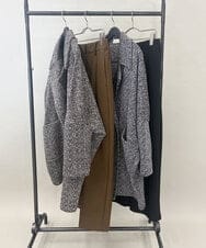 ZMUCE26290 al'aise modulation(アレーズモジュレーション) 裏起毛コクーンシルエットコート ブラック