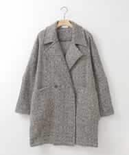 ZMUCE26290 al'aise modulation(アレーズモジュレーション) 裏起毛コクーンシルエットコート ブラウン