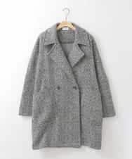 ZMUCE26290 al'aise modulation(アレーズモジュレーション) 裏起毛コクーンシルエットコート ブラック