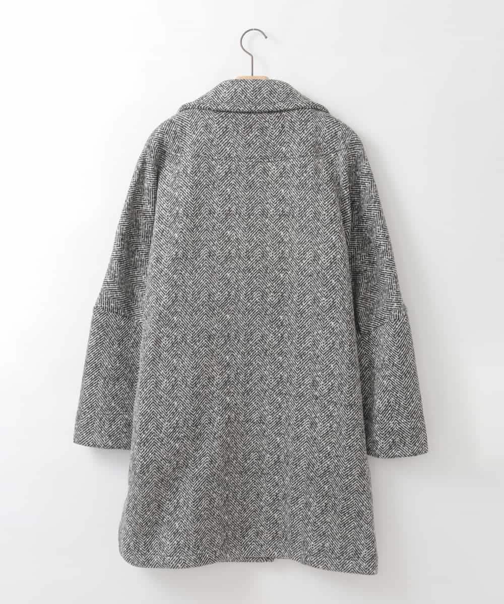 ZMUCE26290 al'aise modulation(アレーズモジュレーション) 裏起毛コクーンシルエットコート ブラック