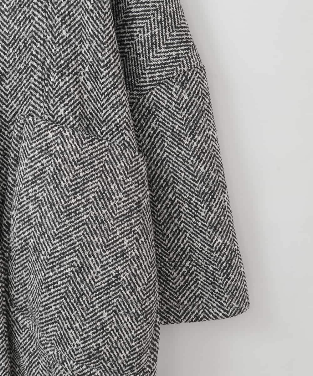 ZMUCE26290 al'aise modulation(アレーズモジュレーション) 裏起毛コクーンシルエットコート ブラック