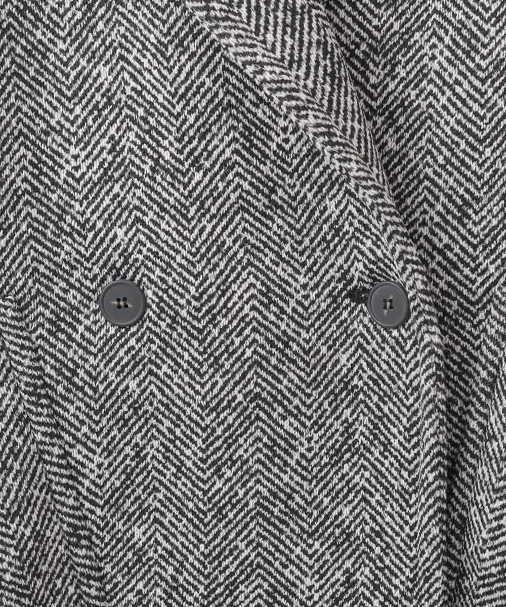 ZMUCE26290 al'aise modulation(アレーズモジュレーション) 裏起毛コクーンシルエットコート ブラック