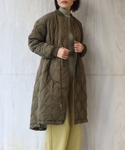 ZMUCT02200  ノーカラーキルティングコート