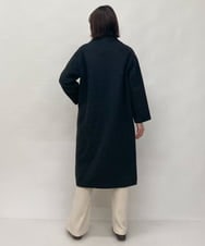 ZMUCW05390 al'aise modulation(アレーズモジュレーション) ストール付きノーカラーウールコート ダークグレー