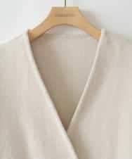 ZMUCW05390 al'aise modulation(アレーズモジュレーション) ストール付きノーカラーウールコート アイボリー