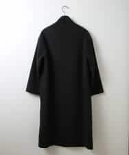 ZMUCW05390 al'aise modulation(アレーズモジュレーション) ストール付きノーカラーウールコート ダークグレー