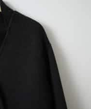 ZMUCW05390 al'aise modulation(アレーズモジュレーション) ストール付きノーカラーウールコート ダークグレー