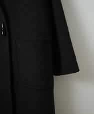 ZMUCW05390 al'aise modulation(アレーズモジュレーション) ストール付きノーカラーウールコート ダークグレー