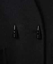 ZMUCW05390 al'aise modulation(アレーズモジュレーション) ストール付きノーカラーウールコート ダークグレー