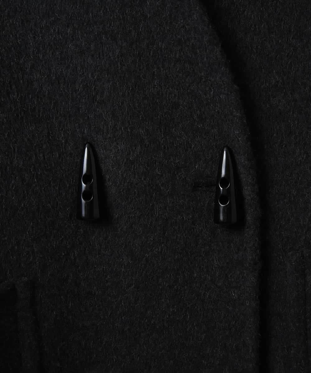 ZMUCW05390 al'aise modulation(アレーズモジュレーション) ストール付きノーカラーウールコート ダークグレー