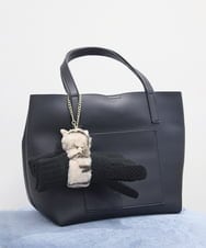 ZMYAE01026 al'aise modulation(アレーズモジュレーション) キャットホルダーバッグチャーム ライトグレー