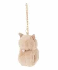 ZMYAE01026 al'aise modulation(アレーズモジュレーション) キャットホルダーバッグチャーム ベージュ