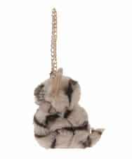 ZMYAE01026 al'aise modulation(アレーズモジュレーション) キャットホルダーバッグチャーム ライトグレー