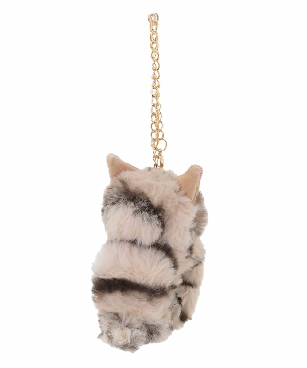ZMYAE01026 al'aise modulation(アレーズモジュレーション) キャットホルダーバッグチャーム ライトグレー