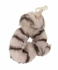 ZMYAE01026 al'aise modulation(アレーズモジュレーション) キャットホルダーバッグチャーム ライトグレー