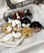 ZMYAE02029 al'aise modulation(アレーズモジュレーション) もこもこアニマルバッグチャーム アイボリー(アイボリーねこ)